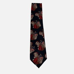 Eaton Christmas Theme Santa Neck Tie‎ Silk